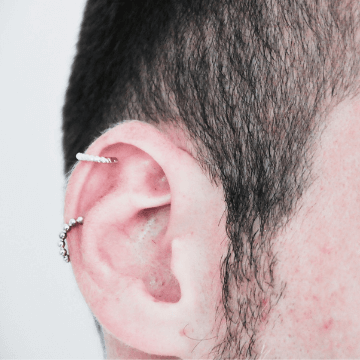 Boucles d'oreilles homme argent 925 plaqué Or acier pierre pas cher Ear cuff minicréoles clous Influences bijoux Orléans