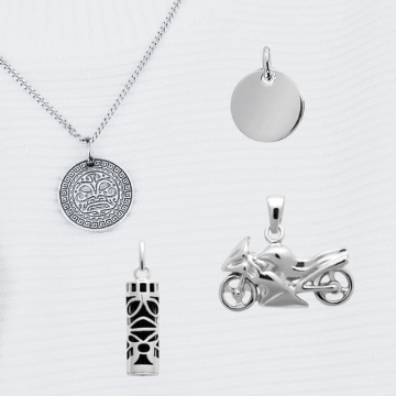 COLLIERS & PENDENTIFS homme argent 925 plaqué Or acier pierre pas cher croix moto médailles haut de gamme influences bijoux orléans